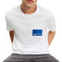 KARL LAGERFELD JEANS Homme T-Shirt À Manches Courtes avec Logo Encadré Coupe Régulière, Blanc, S