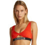 Calvin Klein Haut de Bikini Brassière Femme Ajouré, Rouge (Flaming Chili), L