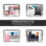 Lot de 3 Pochettes Transparentes pour Toilette - 3 Tailles (30/24/18cm), PVC Résistant à l'eau, Zippé - Voyage, Maquillage, Orga