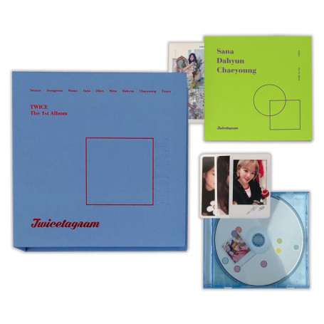 JYP Ent. - Album Musical TWICE - 1er Album [TWICETAGRAM] (Version C) - CD + Livret + Autocollant de Couverture + Photocards + Bo