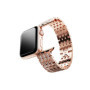 Swarovski Bracelet princesse scintillant, pour Apple Watché 40 mm et 41 mm, ton doré rose, finition doré rose