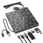 Lecteur CD/DVD Externe pour PC USB 3.0 Type-C Lecteur CD/DVD + RW Drive Portable Graveur de CD/DVD avec Port USB/SD/TF pour Wind