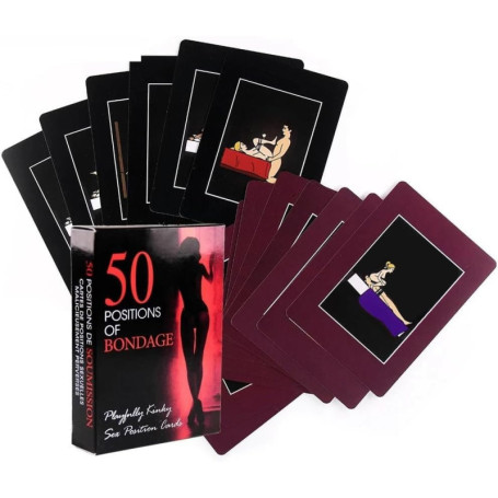 AJOHBM Jeux de Cartes Accessoires intimes Cadeau pour Les Couples Poker Femme ou Homme Jeu Lot de 50 Cartes Jeu de soirée-S0609M