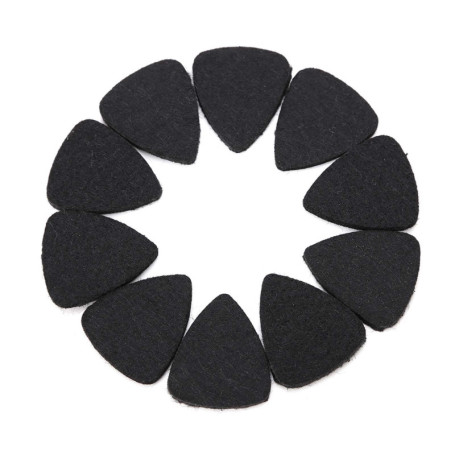 10 pièces accessoire d'instruments de corde de plectre de feutre de laine pour ukulélé de guitare basse acoustique électrique(No