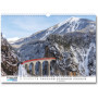 Calendrier mural suisse 2026 au format DIN A3 - Calendrier de voyage - Photos - Cadeau de Noël ou d'anniversaire - Calendrier me