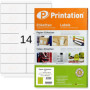 Printation – Universal étiquettes 105 x 39mm d'étiquettes blanches 1400 de Courrier 100 feuilles de taille A4/A5