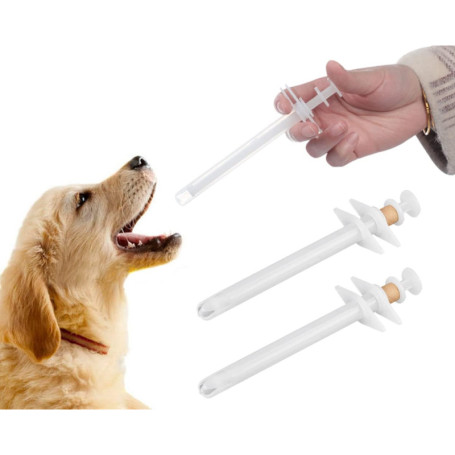 SCSpecial Lance Pilule Chat Chien 2 Pièces en Plastique Pet Pill Poppers Handy Durable Pet Pill Distributeur Tablettes médicales