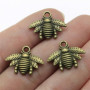EPRHAY Lot de 50 Pendentif Abeille en Alliage de Bronze Antique en forme d'abeille et Abeille en Bronze Antique