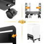 RICOO Support de boîtier PC RH-04 à roulettes Chariot Gaming Tour d'ordinateur Roues verouillable Largeur réglable réhausseur Mo