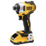 DEWALT - Visseuse à chocs compacte Brushless XR 18V, avec 2 batteries Li-ION 3.0Ah et coffret TSTAK, DCF809L2T-QW