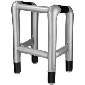 Balinco Déambulateur Gonflable Argent/Gris - l'accessoire Parfait pour Votre Costume de Grand-mère ou Grand-père pour Le Carnava