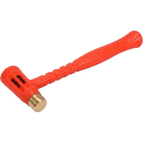 YATO Marteau à chocs professionnel - Diamètre : 20 mm - 300 g - Avec tête en laiton et billes en acier pour une absorption optim