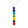 WICCSTAR Argent 925 plaqué 7 Pierres Chakras Collier Pierre d'Energie Precieuse Reiki
