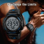 L LAVAREDO Montre numérique pour Homme – Montre de Sport Militaire étanche avec chronographe et rétroéclairage LED pour Homme, 0