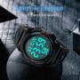 L LAVAREDO Montre numérique pour Homme – Montre de Sport Militaire étanche avec chronographe et rétroéclairage LED pour Homme, 0