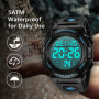 L LAVAREDO Montre numérique pour Homme – Montre de Sport Militaire étanche avec chronographe et rétroéclairage LED pour Homme, 0