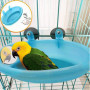 Baignoire Perroquet,Baignoire pour Perroquet avec Miroir pour Animal Domestique Accessoires de Cage pour Oiseau Miroir de Bain B