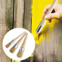 Lot de 3 pinceaux de peinture à la craie en poils naturels ronds pour meubles, décoration d'intérieur, cirage, vitrage de poteri