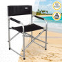 AKTIVE Director Folding Chair 56 x 45 x 81 cm, Noir