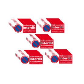 LOT DE 35 Autocollants- Stationnement Interdit - parking privé,Dissuasif Contre Les Voitures Mal Garées, Ou En Stationnement Gên
