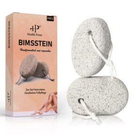 Health Press® Pierre Ponce Soin des Pieds – Lot de 2 – Éliminateur de Callosités Rugueux pour Mains et Pieds – Pierre de Lave Na