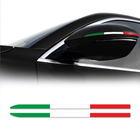 4R Quattroerre.it Bandes adhésives Tricolore Italia Compatible pour rétroviseurs Alfa Stelvio