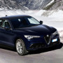 4R Quattroerre.it Bandes adhésives Tricolore Italia Compatible pour rétroviseurs Alfa Stelvio