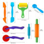 Outils de Pâte À Modeler Play doh Moules Kit pour Argile Pâte à Modeler, 20 pièces Dough Tools D'accessoires de Jouet de Pâte de