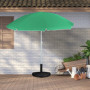 Relaxdays Support à Parasol Demi-Rond, pour des Barres de 34-50 mm, résistant aux intempéries, Design à Fleurs, Noir