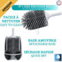 Brosse WC en Silicone & Support Mural | JaMoonLBV JmL® Marque Française | Nettoyage Hygiénique Facile | Balai de Toilette | Bala