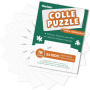 Nariolar Colle pour Puzzle, 16 Feuilles de Colle, Conservation de 2x1000 Pièces de Puzzle, Résolution Facile du Stockage des Puz