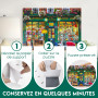 Nariolar Colle pour Puzzle, 16 Feuilles de Colle, Conservation de 2x1000 Pièces de Puzzle, Résolution Facile du Stockage des Puz
