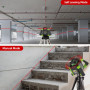 Huepar Niveau Laser Rotatif Auto-Nivellement Kit, Outil de Rouge Niveau Laser Rotatif Intérieur/Extérieur Faisceau Laser Horizon