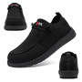 LARNMERN Chaussures de Sécurité Hommes Femmes Embout Acier Loafers Anti-Smashing Slip on Antidérapante Léger Respirante Conforta
