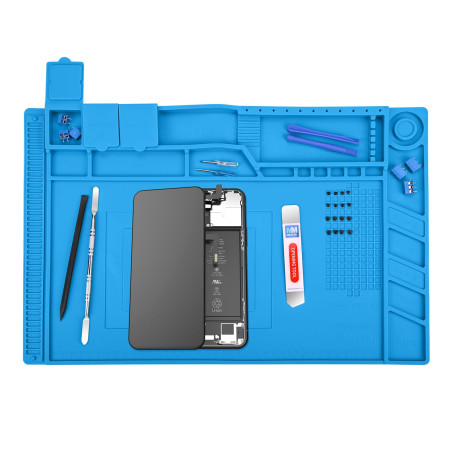 MMOBIEL Tapis de Soudure et de Réparation Antistatique en Silicone - 45 x 30 cm – Résistant à la Chaleur Jusqu'à 500°C - Tapis d