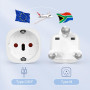 【2 Pièces】 Adaptateur de Voyage France vers Afrique du Sud, 2 Broches Europe vers 3 Broches Type M, Adaptateur de Prise pour Moz