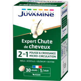 JUVAMINE - Chute de Cheveux : Pousse + Croissance - 6 Actifs Beauté dont Zinc et Biotine - Favorise la Croissance et la Résistan