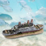 Ornement de décoration d'aquarium Fish Tank Decorations Large Shipwreck Titanic Perdu épave de Bateau Titanic Perdu épave pour l