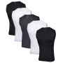 AMZSPORT Lot de 5 Débardeurs Homme Respirant, Maillot de Compression, T-Shirt Fonctionnel, T-Shirt de Course, Débardeur sans Man