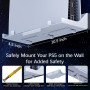 Hosanwell Support Mural pour PS5/PS5 Slim/PS5 Pro Console avec Station de Chargement avec Lumière RGB Multimode, Support Mural C