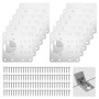 Lestiven 12 PCS plaque reparation charniere porte, kit de réparation charnière meuble, hinge repair kit, charnières d'armoire en