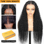 Junemet 20 Pouces 9x6 HD Lace Perruque Femme Naturelle Bouclée Brésilien Glueless Wig Human Hair Deep Wave Perruque Sans Colle C