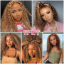 Perruque Cheveux Humain Sans Colle Pre Cut 4×4 Lace Glueless Wig Human Hair Kinky Curly Wear and Go Perruque Femme Naturelle Bré