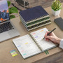 Smarpau Carnet A5, carnet à spirale à couverture rigide avec stylo, journal avec papier épais 100 g/m² à l'encre, bloc-notes pou