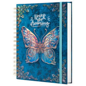 Cahier à spirale Journal-Journal pour femmes-Journaux lignés d'université pour l'écriture-B5 Cahiers à couverture rigide en reli