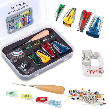 Kit de Ruban à Coudre avec Pointe de Couture pour la Maison. Fabricant de Ruban Bias Pratique. Outils et Accessoires pour Coutur