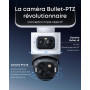 eufy Security eufyCam S4 Kit de 2 caméras Surveillance WiFi Extérieure, Bullet-PTZ Triple Objectif, 4K UHD, Panorama 360°, Incli