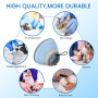 IDOGCHEW Collerette Chat Anti Léchage et Anti Grattage, Colerette Protection Chat en Tissu Souple, Réglable et Pliable, S Bleu