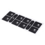 Beekeg Kit de réparation de bouton usé auto autocollant noir mat compatible avec/compatible avec/pour VW Volkswagen Touareg 2004