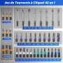 Koeutoze Jeu de Tournevis à Cliquet 42 en 1, Tournevis Précision Magnétiques avec Poignée à Cliquet en T Amovible, Ensemble d'em